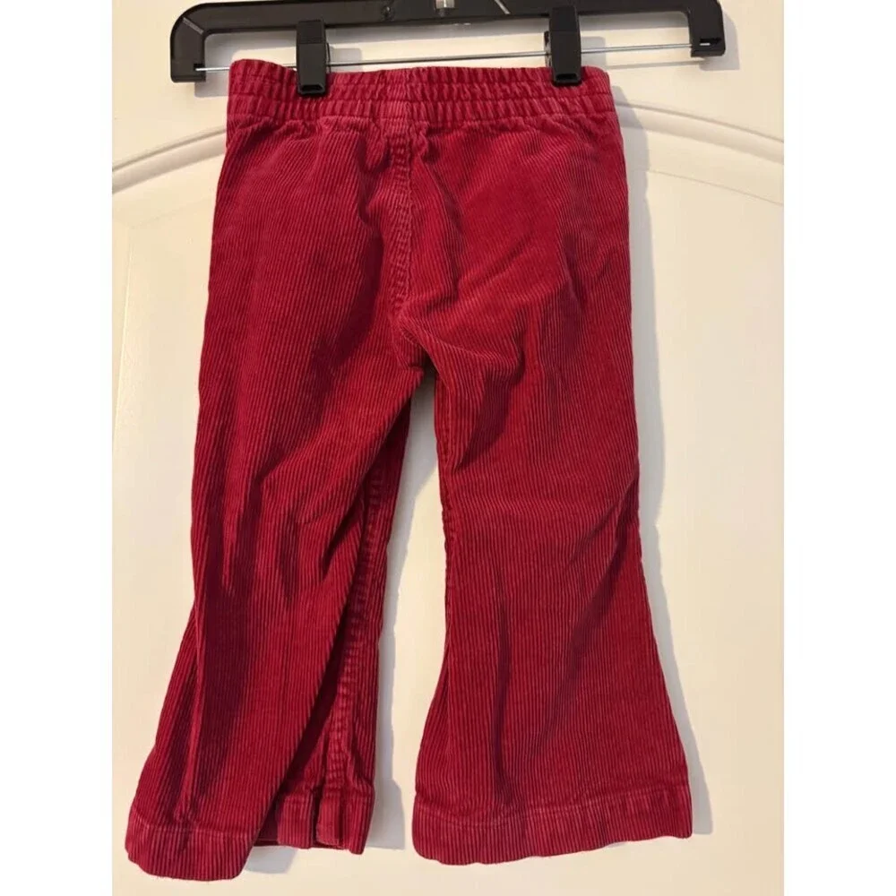 Ralph Lauren girls 3/3T dark pink flare corduroy cotton pants